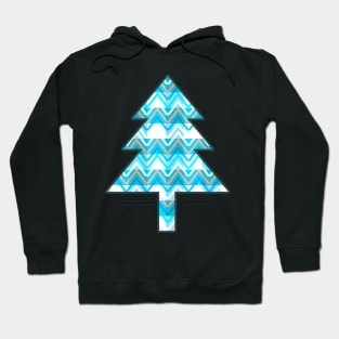 Winter chevron in blue Hoodie